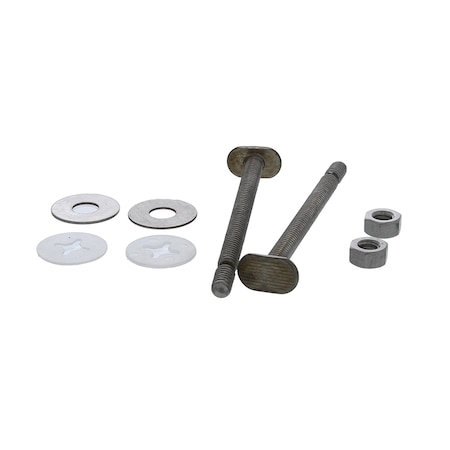 Jones Stephens 1/4in. x 3-1/2in. Premium Snap-Off Style Stainless Steel Closet Bolts with Retainers C02990SS